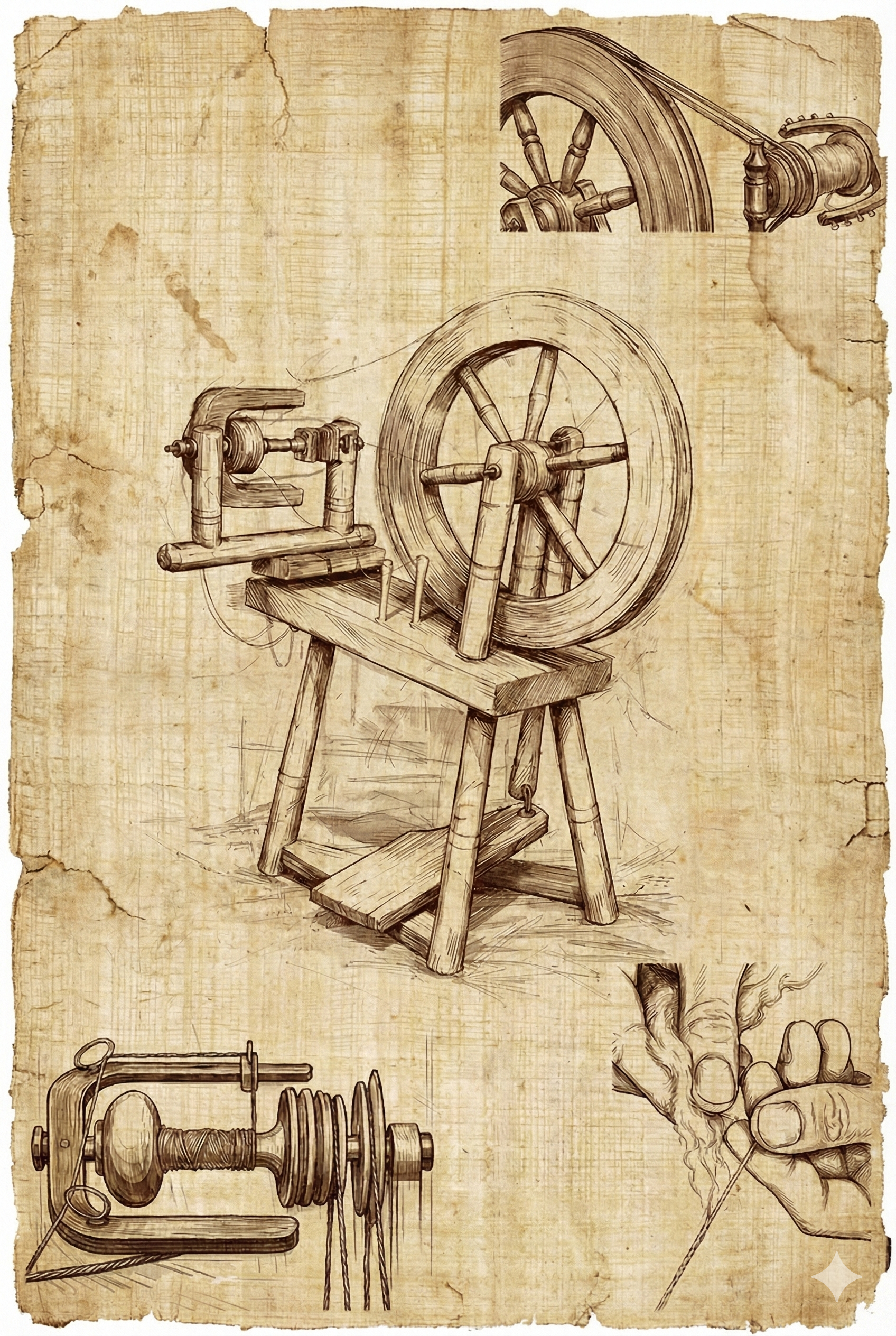 The Picentian Spinning Wheel, the first mechanical innovation.